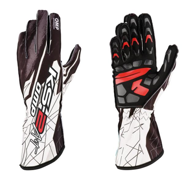 OMP Kart Handschuhe KS-2 ART | schwarz/grau Gr.XXS bis XL